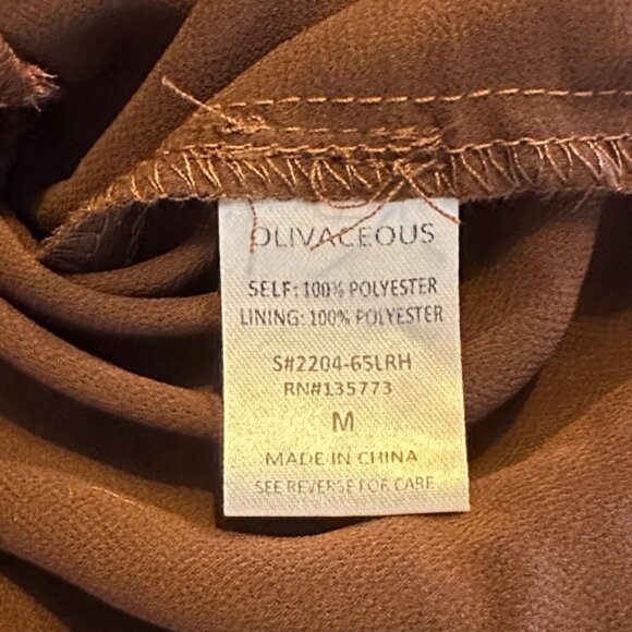 Olivaceous Bohemian Brown Floral Patterned Women's Babydoll Mini Dress/Romper - Picture 12 of 13